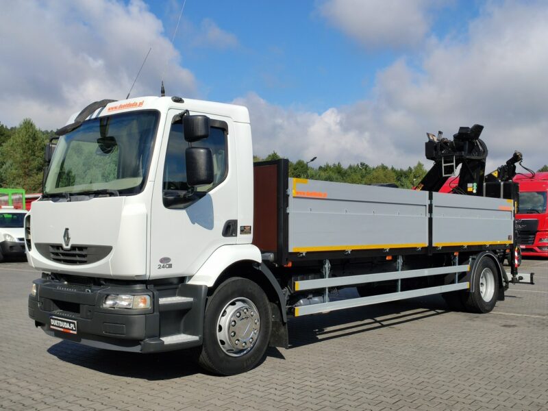 Renault Midlum 180.240DXI + HDS HYVA HB170E2 Udzwig 3.6Tony Nowe Ogumienie Tył Poduszka ważne UDT Super Stan UNIKAT