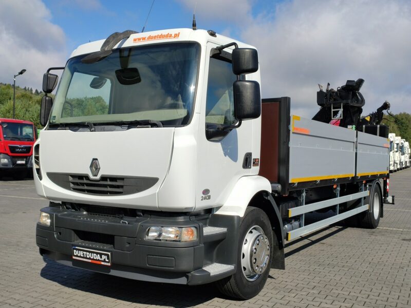 Renault Midlum 180.240DXI + HDS HYVA HB170E2 Udzwig 3.6Tony Nowe Ogumienie Tył Poduszka ważne UDT Super Stan UNIKAT