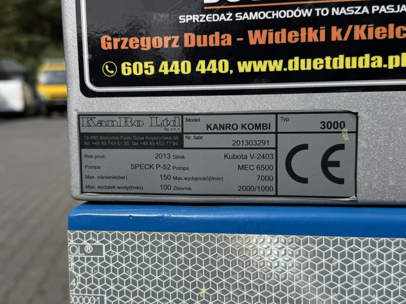 Mitsubishi Canter 7C18 3.0/150 KM Asenizcyjny WUKO Combi do Czyszczenia Udrażniania Przetykania Kanałów Kanalizacji