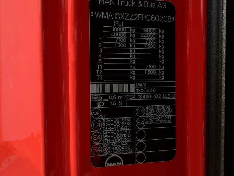 MAN TGX 18.440 XLX MEGA Automat E.6 Po Kontrakcie Serwisowym! Salon Polska! Jeden Właściciel! Euro 6! 2x Zbiorniki! Międzynarodówka!