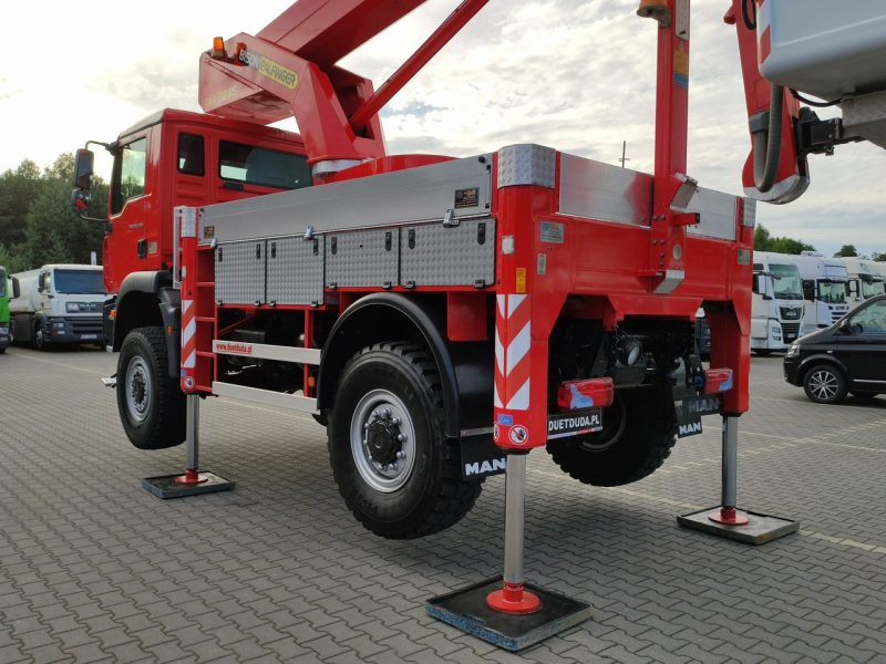 MAN TGM 18.280 4x4 Zwyżka Bison Palfinger TKA 28 Podnośnik Koszowy Wysokość Podnoszenia 28m 100% SPRAWNY UNIKAT STAN P7