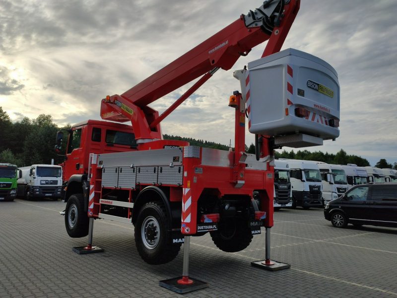 MAN TGM 18.280 4x4 Zwyżka Bison Palfinger TKA 28 Podnośnik Koszowy Wysokość Podnoszenia 28m 100% SPRAWNY UNIKAT STAN P7