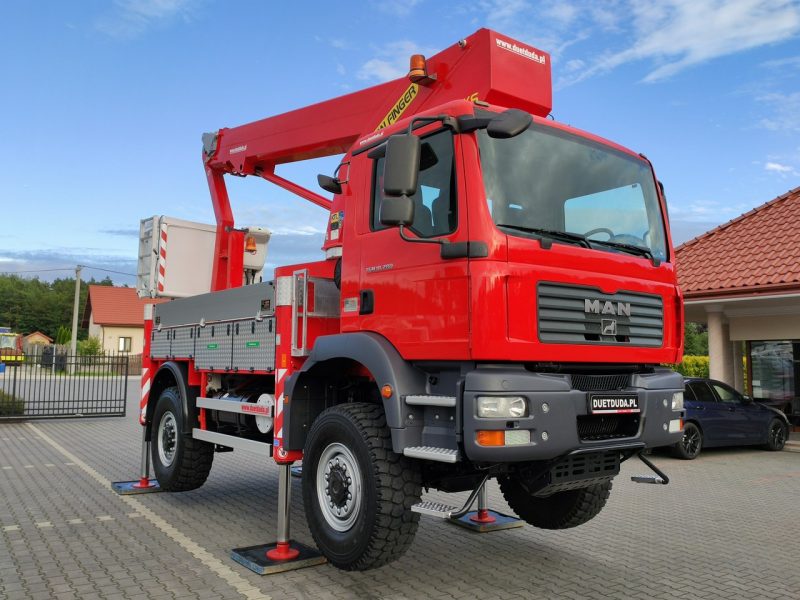 MAN TGM 18.280 4x4 Zwyżka Bison Palfinger TKA 28 Podnośnik Koszowy Wysokość Podnoszenia 28m 100% SPRAWNY UNIKAT STAN P7
