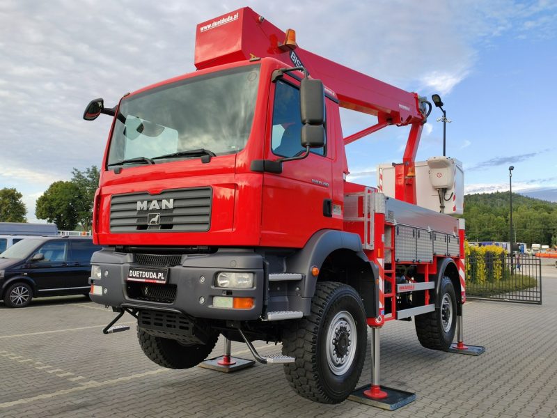 MAN TGM 18.280 4x4 Zwyżka Bison Palfinger TKA 28 Podnośnik Koszowy Wysokość Podnoszenia 28m 100% SPRAWNY UNIKAT STAN P7
