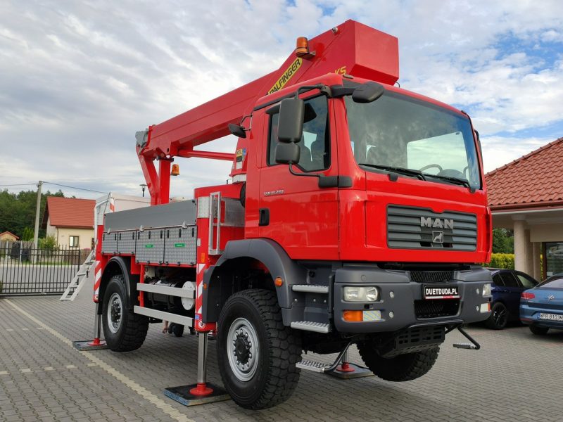 MAN TGM 18.280 4x4 Zwyżka Bison Palfinger TKA 28 Podnośnik Koszowy Wysokość Podnoszenia 28m 100% SPRAWNY UNIKAT STAN P7
