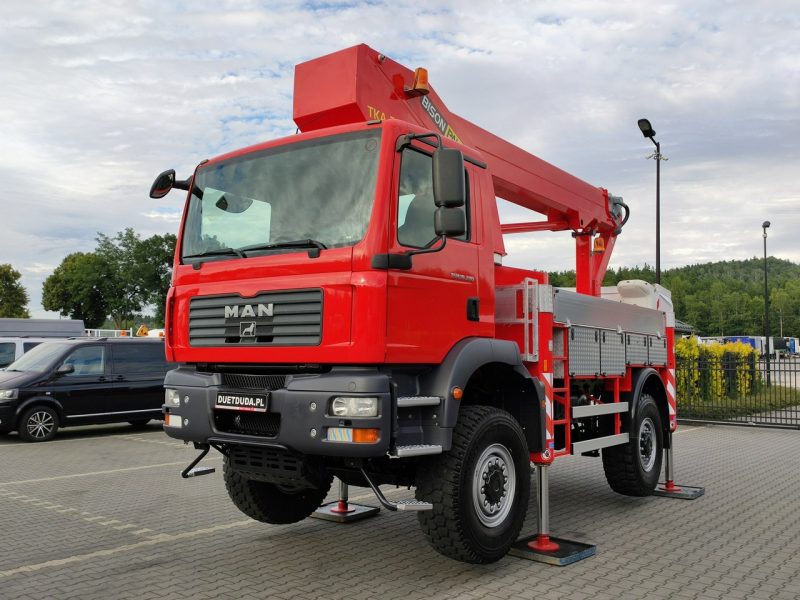 MAN TGM 18.280 4x4 Zwyżka Bison Palfinger TKA 28 Podnośnik Koszowy Wysokość Podnoszenia 28m 100% SPRAWNY UNIKAT STAN P7