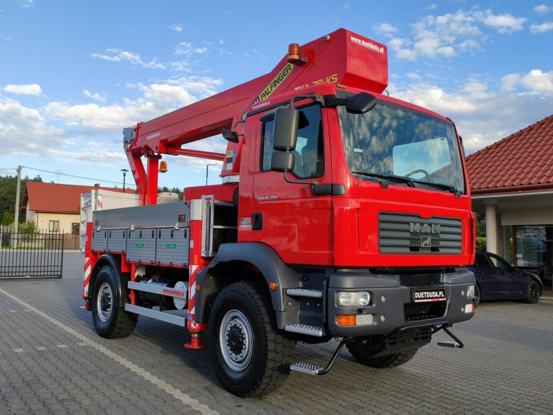 MAN TGM 18.280 4x4 Zwyżka Bison Palfinger TKA 28 Podnośnik Koszowy Wysokość Podnoszenia 28m 100% SPRAWNY UNIKAT STAN P7