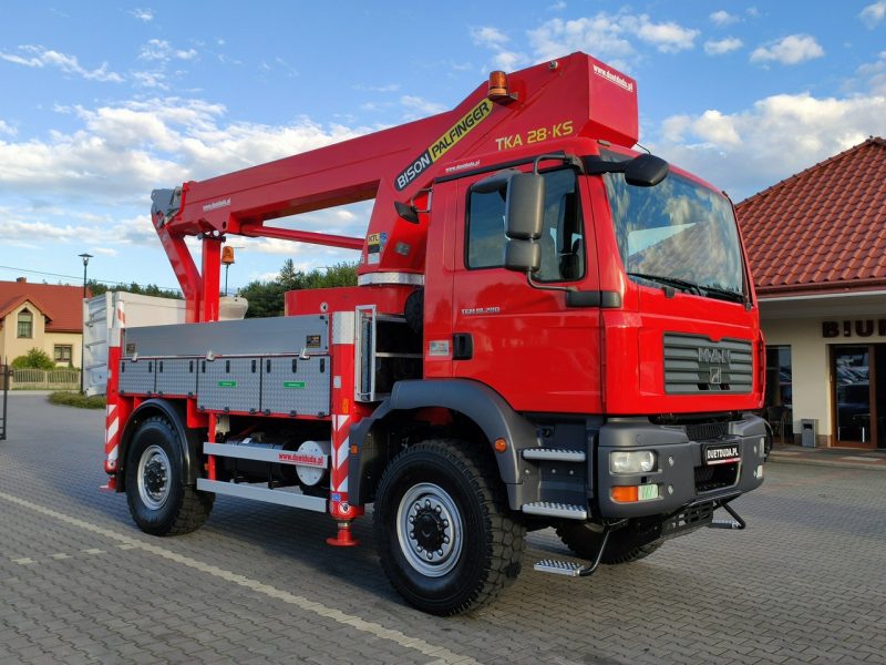 MAN TGM 18.280 4x4 Zwyżka Bison Palfinger TKA 28 Podnośnik Koszowy Wysokość Podnoszenia 28m 100% SPRAWNY UNIKAT STAN P7