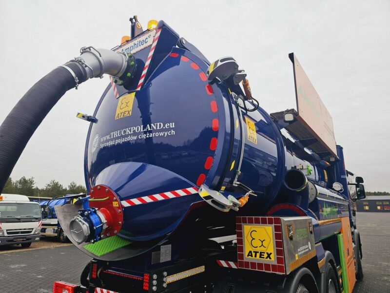 Scania Amphitec VORTEX ATEX Ładowarka próżniowa ssąco-nadmuchowa EURO 6 ATEX koparka ssąca substancje sypkie odkurzacz WUKO Saugbagger