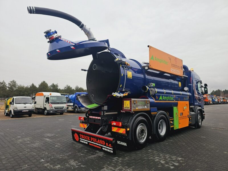 Scania Amphitec VORTEX ATEX Ładowarka próżniowa ssąco-nadmuchowa EURO 6 ATEX koparka ssąca substancje sypkie odkurzacz WUKO Saugbagger