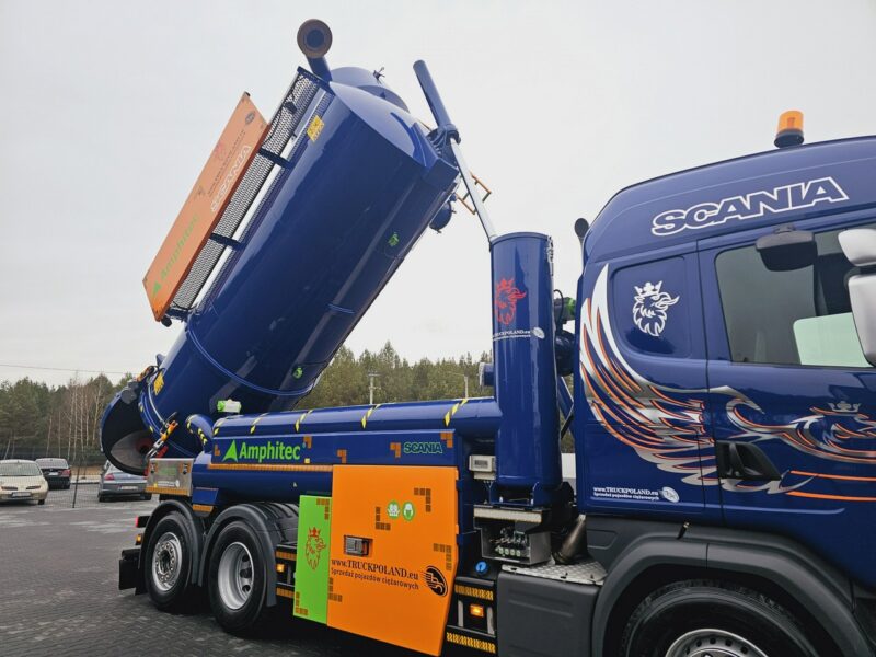 Scania Amphitec VORTEX ATEX Ładowarka próżniowa ssąco-nadmuchowa EURO 6 ATEX koparka ssąca substancje sypkie odkurzacz WUKO Saugbagger