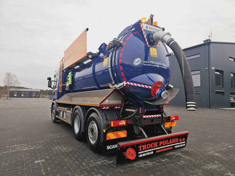 Scania Amphitec VORTEX ATEX Ładowarka próżniowa ssąco-nadmuchowa EURO 6 ATEX koparka ssąca substancje sypkie odkurzacz WUKO Saugbagger