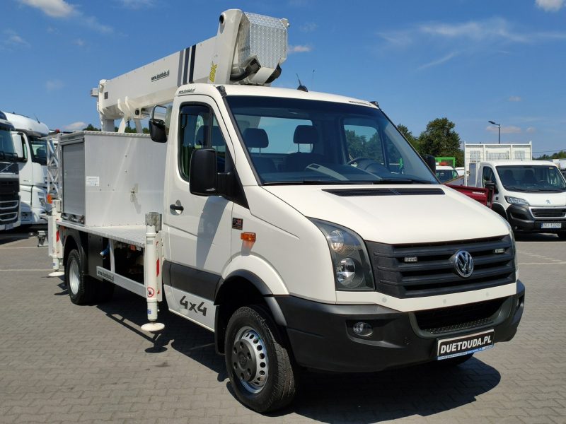 Iveco Volkswagen Crafter 4x4 Zwyżka 21m Palfinger P210BK JIP-Ogon udt Zasięg Boczny 16-metrów 4x4 Reduktor + Blokada Mostu Klimatyzacja P7