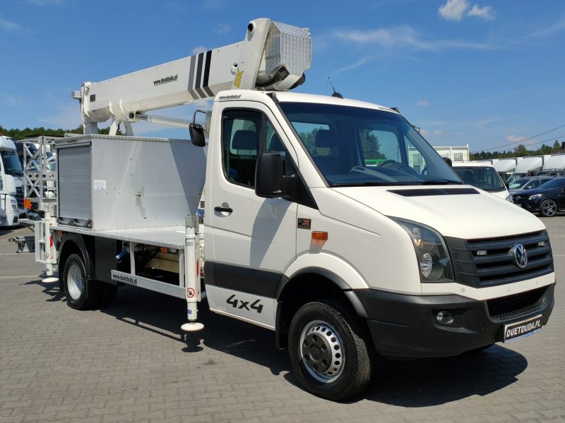 Iveco Volkswagen Crafter 4x4 Zwyżka 21m Palfinger P210BK JIP-Ogon udt Zasięg Boczny 16-metrów 4x4 Reduktor + Blokada Mostu Klimatyzacja P7