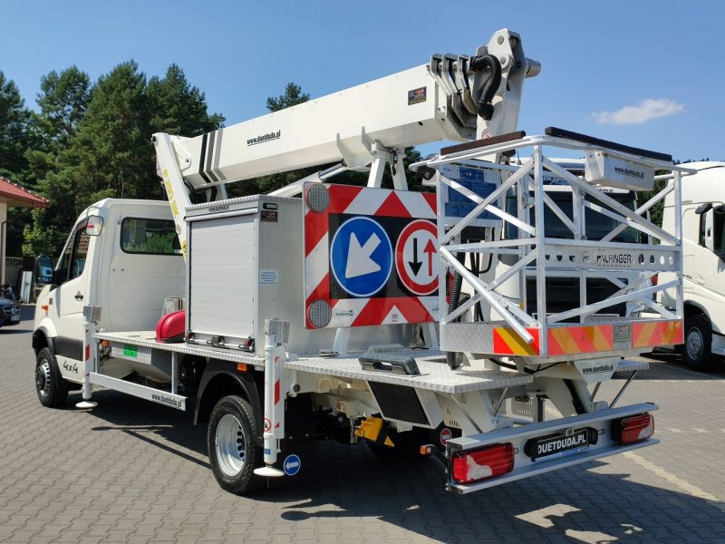 Iveco Volkswagen Crafter 4x4 Zwyżka 21m Palfinger P210BK JIP-Ogon udt Zasięg Boczny 16-metrów 4x4 Reduktor + Blokada Mostu Klimatyzacja P7