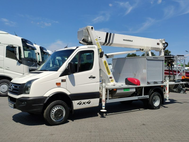 Iveco Volkswagen Crafter 4x4 Zwyżka 21m Palfinger P210BK JIP-Ogon udt Zasięg Boczny 16-metrów 4x4 Reduktor + Blokada Mostu Klimatyzacja P7