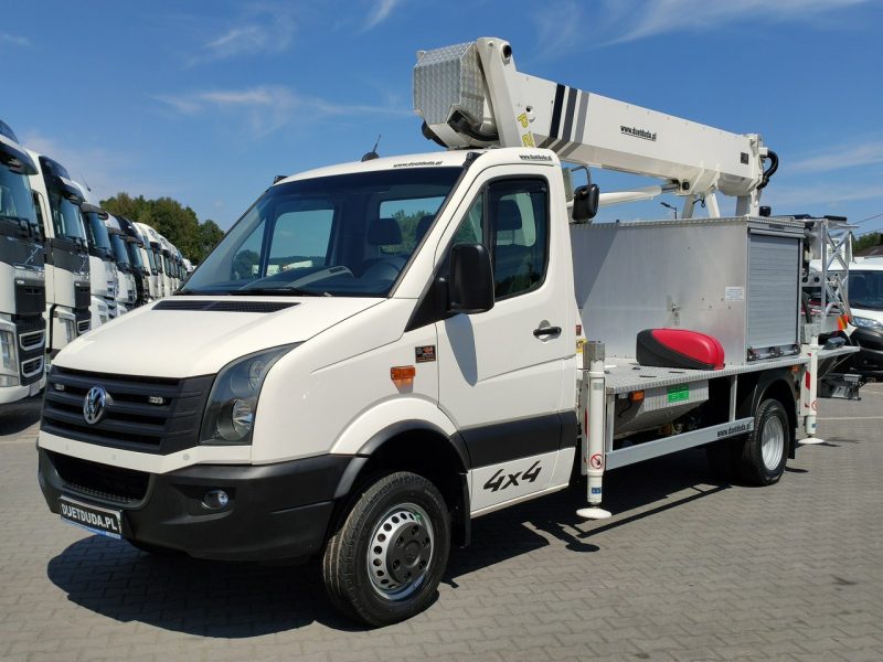 Iveco Volkswagen Crafter 4x4 Zwyżka 21m Palfinger P210BK JIP-Ogon udt Zasięg Boczny 16-metrów 4x4 Reduktor + Blokada Mostu Klimatyzacja P7