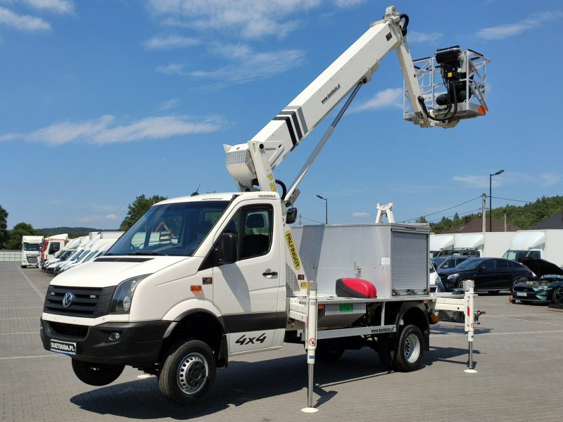 Iveco Volkswagen Crafter 4x4 Zwyżka 21m Palfinger P210BK JIP-Ogon udt Zasięg Boczny 16-metrów 4x4 Reduktor + Blokada Mostu Klimatyzacja P7