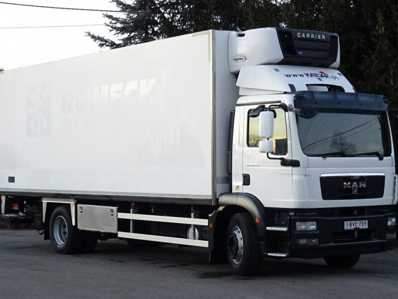 MAN TGM 18.250 Euro 5 chłodnia 20 palet winda sprowadzony MAN TGM 18.250 euro 5 chłodnia carrier supra 950 20 palet ks.serwisowa