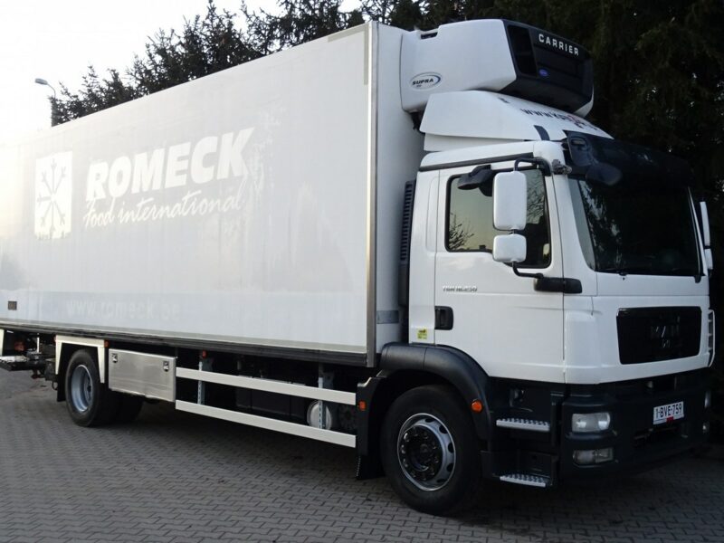MAN TGM 18.250 Euro 5 chłodnia 20 palet winda sprowadzony MAN TGM 18.250 euro 5 chłodnia carrier supra 950 20 palet ks.serwisowa