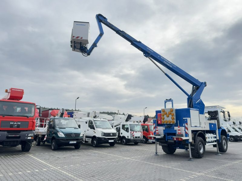 Mercedes AXOR 1829 4x4 Zwyżka RUTHMANN STEIGER T270S16 Podnośnik Koszowy Wysokość Podnoszenia 27m 100% SPRAWNY UNIKAT STAN (PALFINGER, MAN) P7