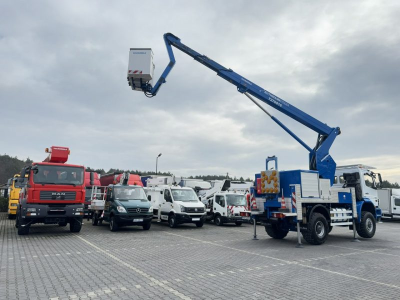 Mercedes AXOR 1829 4x4 Zwyżka RUTHMANN STEIGER T270S16 Podnośnik Koszowy Wysokość Podnoszenia 27m 100% SPRAWNY UNIKAT STAN (PALFINGER, MAN) P7