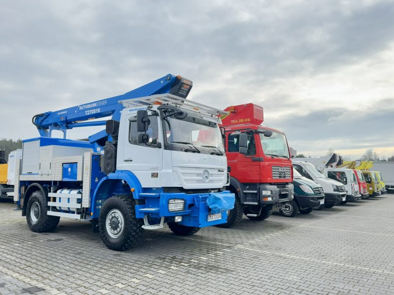 Mercedes AXOR 1829 4x4 Zwyżka RUTHMANN STEIGER T270S16 Podnośnik Koszowy Wysokość Podnoszenia 27m 100% SPRAWNY UNIKAT STAN (PALFINGER, MAN) P7