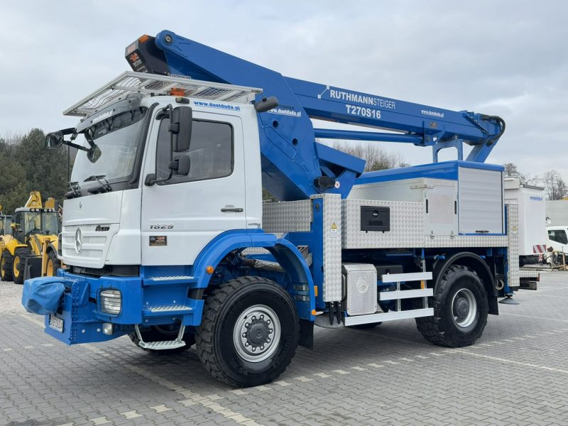 Mercedes AXOR 1829 4x4 Zwyżka RUTHMANN STEIGER T270S16 Podnośnik Koszowy Wysokość Podnoszenia 27m 100% SPRAWNY UNIKAT STAN (PALFINGER, MAN) P7