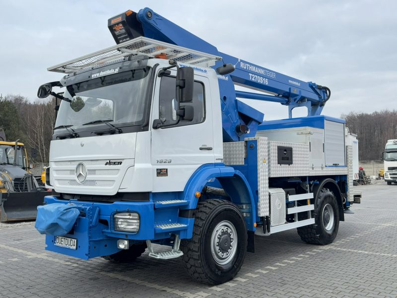 Mercedes AXOR 1829 4x4 Zwyżka RUTHMANN STEIGER T270S16 Podnośnik Koszowy Wysokość Podnoszenia 27m 100% SPRAWNY UNIKAT STAN (PALFINGER, MAN) P7