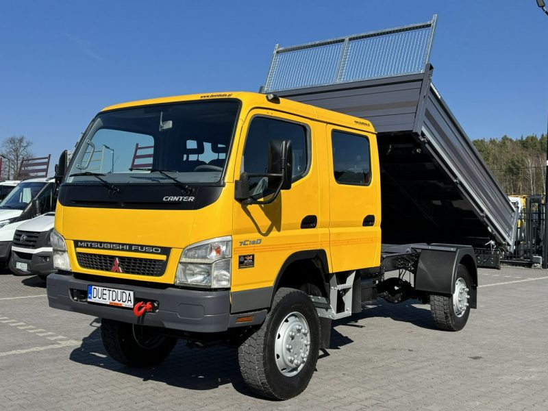 Mitsubishi Canter Fuso 4x4 17C18D 4.9/180KM Wywrotka 3-stronna Brygadówka DOKA 7 osób Klimatyzacja DMC- 7500kg UNIKAT Super Stan !!!
