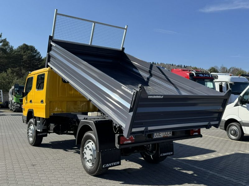 Mitsubishi Canter Fuso 4x4 17C18D 4.9/180KM Wywrotka 3-stronna Brygadówka DOKA 7 osób Klimatyzacja DMC- 7500kg UNIKAT Super Stan !!!