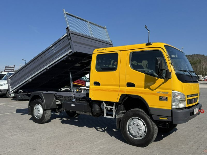 Mitsubishi Canter Fuso 4x4 17C18D 4.9/180KM Wywrotka 3-stronna Brygadówka DOKA 7 osób Klimatyzacja DMC- 7500kg UNIKAT Super Stan !!!