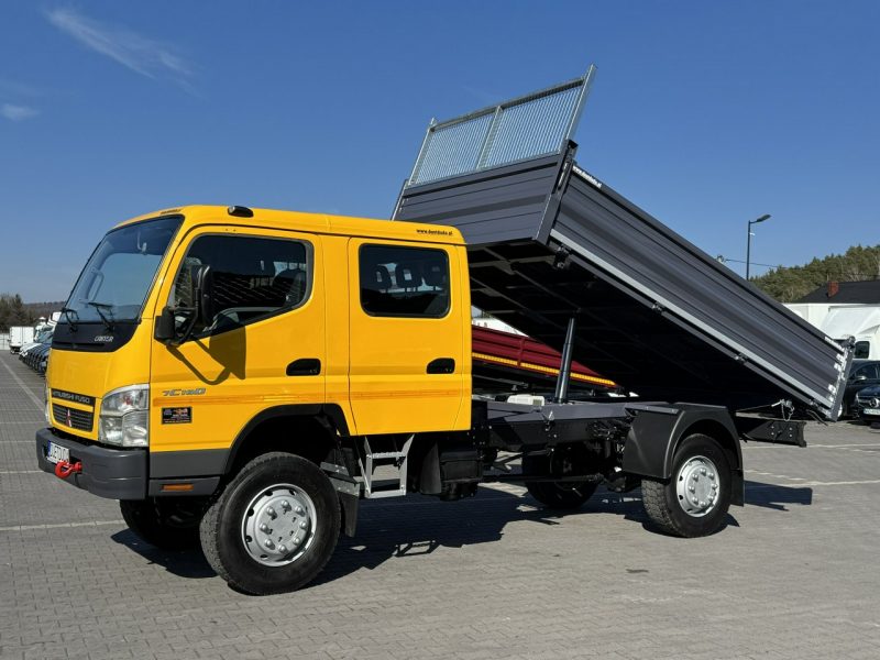 Mitsubishi Canter Fuso 4x4 17C18D 4.9/180KM Wywrotka 3-stronna Brygadówka DOKA 7 osób Klimatyzacja DMC- 7500kg UNIKAT Super Stan !!!