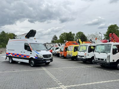Mercedes Sprinter Zwyżka Podnośnik Koszowy KLUBB K42P UDT WUMAG GSR Wysokość Podnoszenia 15m SUPER STAN VERSALIFT 8.2m w bok P7