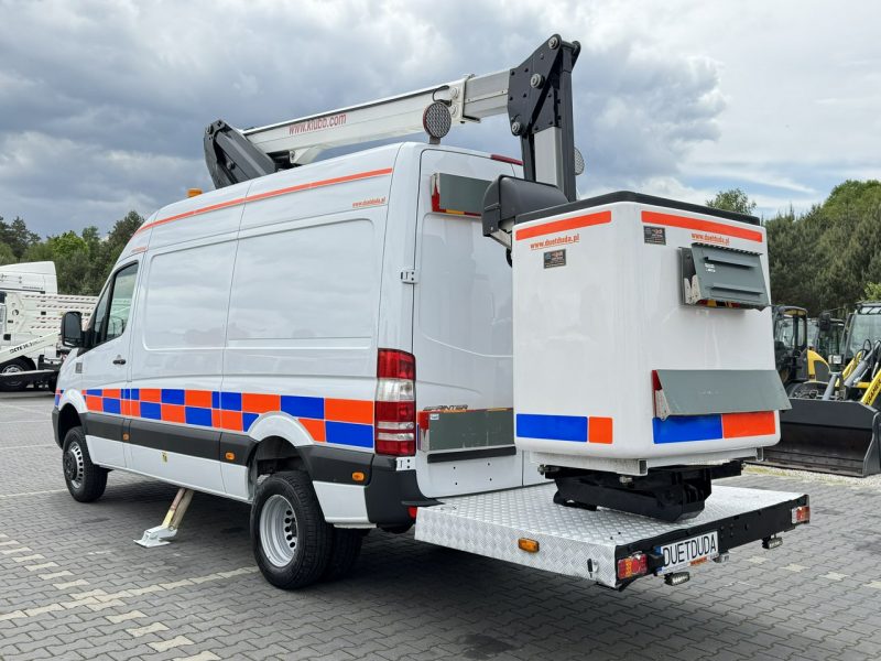 Mercedes Sprinter Zwyżka Podnośnik Koszowy KLUBB K42P UDT WUMAG GSR Wysokość Podnoszenia 15m SUPER STAN VERSALIFT 8.2m w bok P7