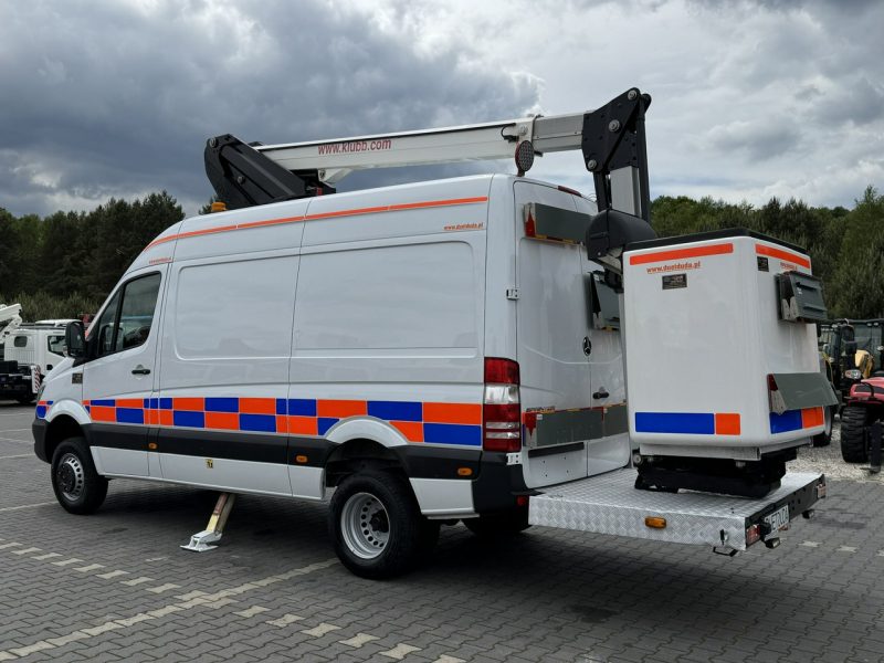 Mercedes Sprinter Zwyżka Podnośnik Koszowy KLUBB K42P UDT WUMAG GSR Wysokość Podnoszenia 15m SUPER STAN VERSALIFT 8.2m w bok P7