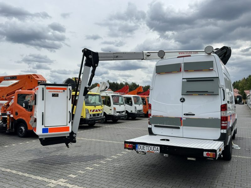 Mercedes Sprinter Zwyżka Podnośnik Koszowy KLUBB K42P UDT WUMAG GSR Wysokość Podnoszenia 15m SUPER STAN VERSALIFT 8.2m w bok P7