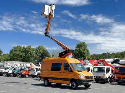 Mercedes Sprinter Zwyżka Podnośnik Koszowy VERSALIFT KLUBB ET-36-LF UDT Wysokość Podnoszenia 14m 100% SPRAWNY SUPER STAN VERSALIFT 8m w bok P7