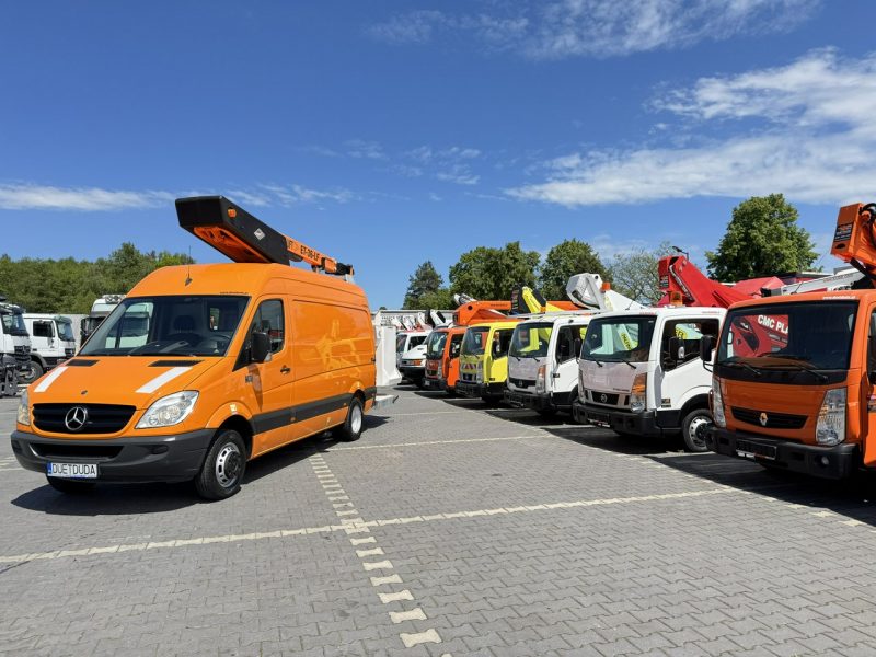 Mercedes Sprinter Zwyżka Podnośnik Koszowy VERSALIFT KLUBB ET-36-LF UDT Wysokość Podnoszenia 14m 100% SPRAWNY SUPER STAN VERSALIFT 8m w bok P7