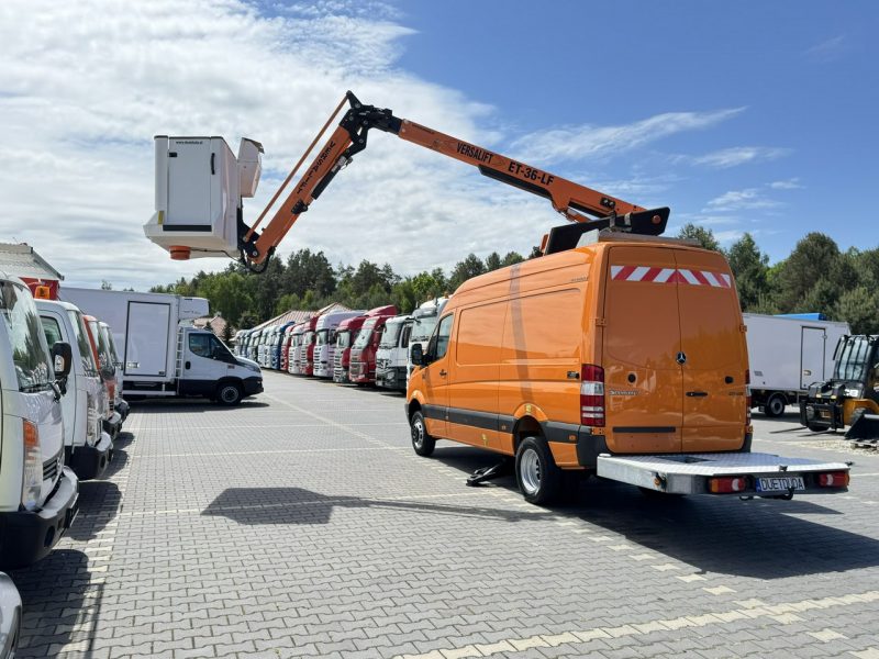Mercedes Sprinter Zwyżka Podnośnik Koszowy VERSALIFT KLUBB ET-36-LF UDT Wysokość Podnoszenia 14m 100% SPRAWNY SUPER STAN VERSALIFT 8m w bok P7