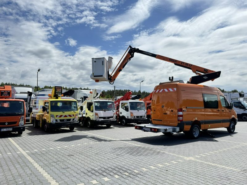 Mercedes Sprinter Zwyżka Podnośnik Koszowy VERSALIFT KLUBB ET-36-LF UDT Wysokość Podnoszenia 14m 100% SPRAWNY SUPER STAN VERSALIFT 8m w bok P7