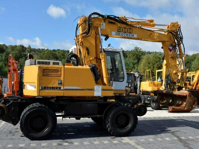 kołowa Liebherr A 900 ZW Litronic Koparka + Kolej Przystosowana Do Pracy Na Torach Sprawna Bez Luzów I Wycieków Kolejowa