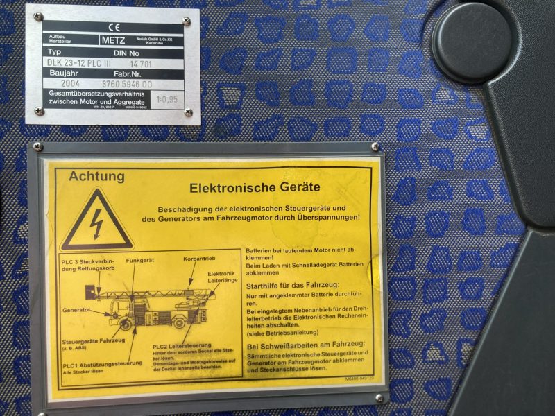 Man inny Man 15,280 Straż pożarna drabina Strażacka zwyżka podnośnik 32m Metz