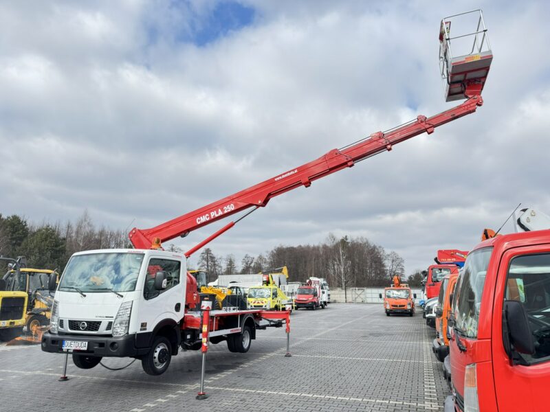 Nissan Cabstar Podnośnik Koszowy 25m CMC PLA 250 Zwyżka Pilot UDT Wumag GSR Multitel