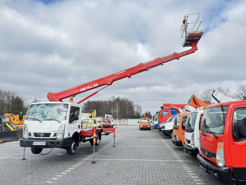 Nissan Cabstar Podnośnik Koszowy 25m CMC PLA 250 Zwyżka Pilot UDT Wumag GSR Multitel