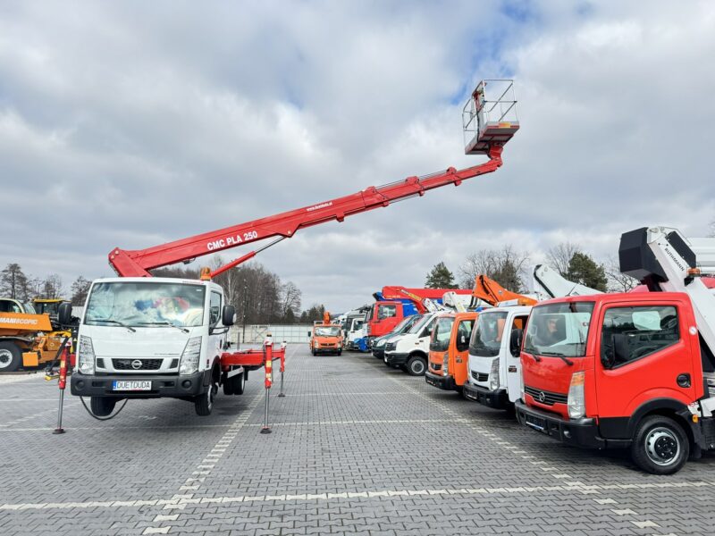Nissan Cabstar Podnośnik Koszowy 25m CMC PLA 250 Zwyżka Pilot UDT Wumag GSR Multitel