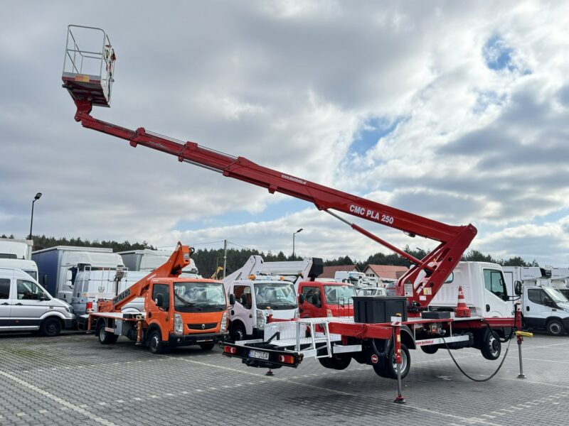 Nissan Cabstar Podnośnik Koszowy 25m CMC PLA 250 Zwyżka Pilot UDT Wumag GSR Multitel