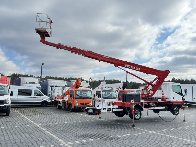 Nissan Cabstar Podnośnik Koszowy 25m CMC PLA 250 Zwyżka Pilot UDT Wumag GSR Multitel