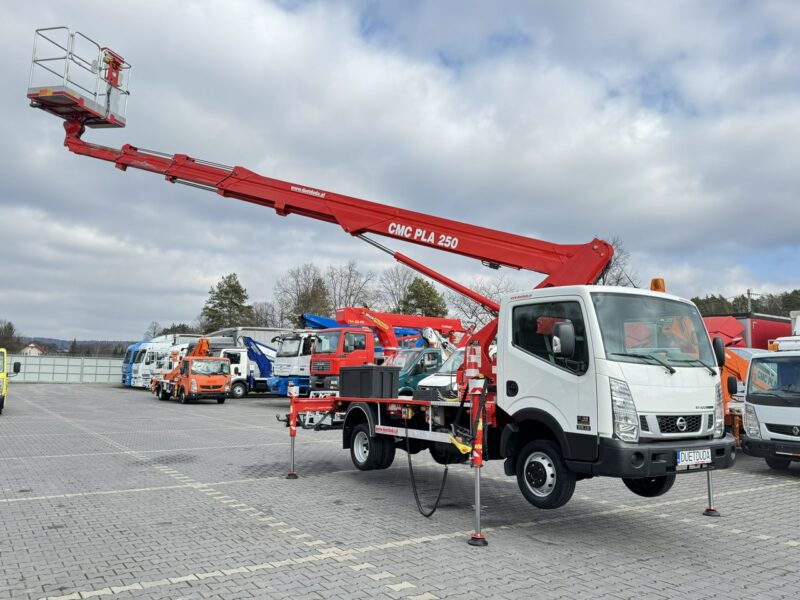 Nissan Cabstar Podnośnik Koszowy 25m CMC PLA 250 Zwyżka Pilot UDT Wumag GSR Multitel