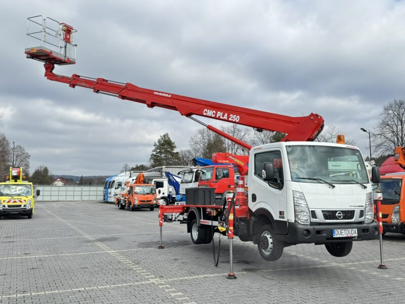 Nissan Cabstar Podnośnik Koszowy 25m CMC PLA 250 Zwyżka Pilot UDT Wumag GSR Multitel